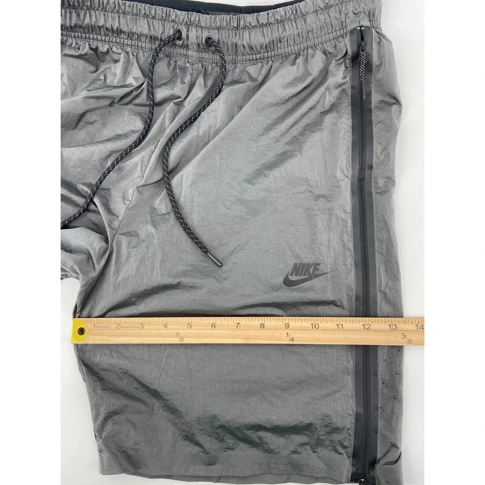 Nike Shorts Mens Medium Gray Tech Hypermesh Vent Gym Run Athletic Side Zip Liner